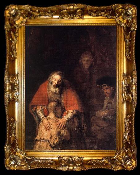 framed  REMBRANDT Harmenszoon van Rijn The Return of the Prodigal Son (detail), ta009-2